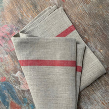 Load image into Gallery viewer, Natural with Red Stripe Kitchen Towel
