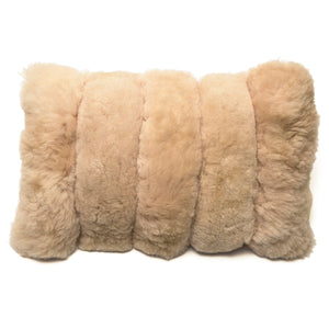 Champagne Alpaca Lumbar Pillow