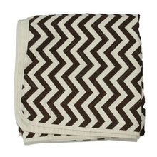 Load image into Gallery viewer, Brown Zig Zag Quilted Cotton Throw Blanket
