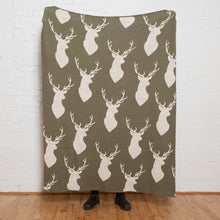 Load image into Gallery viewer, Eco Stag Silhouette Throw Blanket

