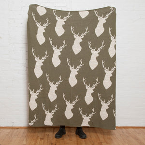 Eco Stag Silhouette Throw Blanket