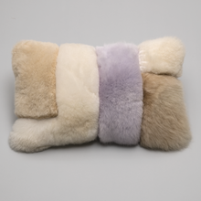 Load image into Gallery viewer, Colorblock Alpaca Lumbar Pillow
