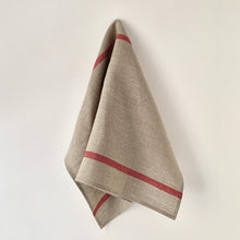 Load image into Gallery viewer, Natural with Red Stripe Kitchen Towel
