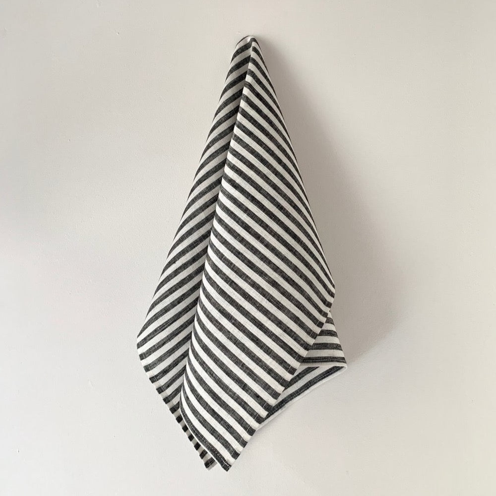 Black & White Stripe Kitchen Towel