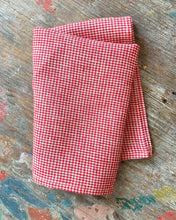 Load image into Gallery viewer, Red &amp; White Check Kitchen Towel

