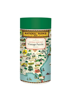 National Parks Map Vintage Inspired 1000 Piece Puzzle