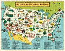 Load image into Gallery viewer, National Parks Map Vintage Inspired 1000 Piece Puzzle
