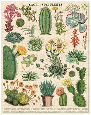 Cacti & Succulents Vintage Inspired 1000 Piece Puzzle