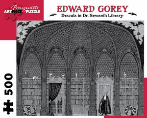 Edward Gorey: Dracula in Dr. Seward's Library 500 Piece Puzzle