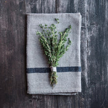 Load image into Gallery viewer, Natural with Blue Stripe Kitchen Towel
