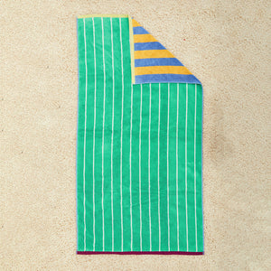 Papaya Stripe Beach or Bath Towel
