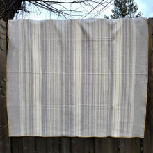 Load image into Gallery viewer, Lambswool and Cashmere Throw Blanket in Ivory, Grey and Gold
