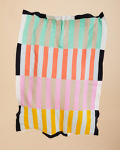 Load image into Gallery viewer, Multi Stripe Cotton Throw Blanket
