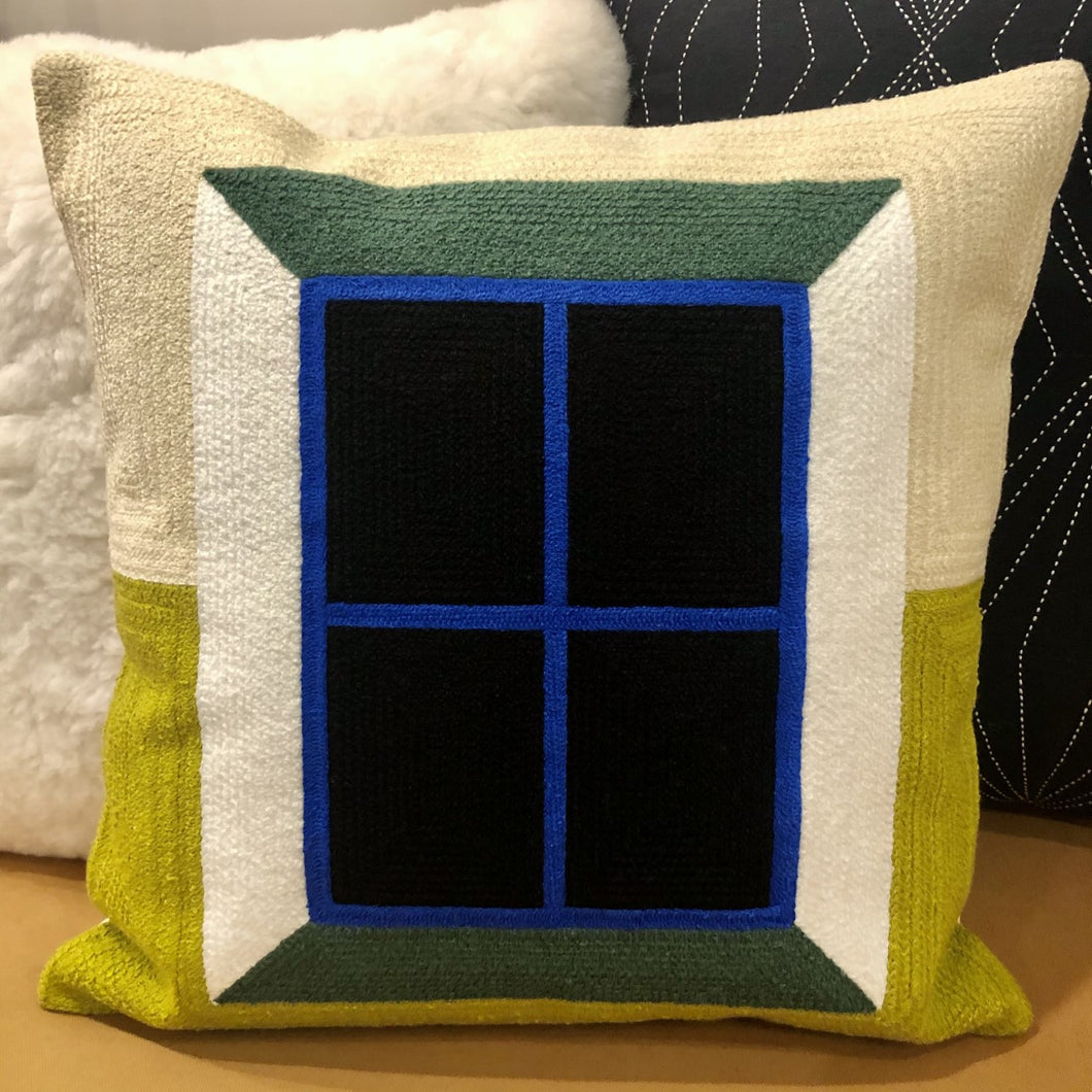 Embroidered Window Pillow